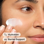 Application of Natural Moisturizing Factors + HA a lightweight hydrating cream that provides barrier support